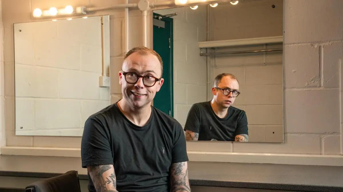 The documentary follows Joe Tracini and 'Mick', the representation of his negative thoughts. (Channel 4)