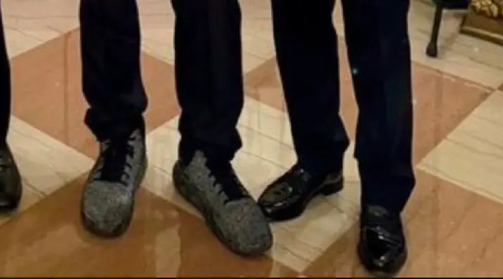 Musk's choice of footwear was seen as rather controversial (X/DavidSacks)