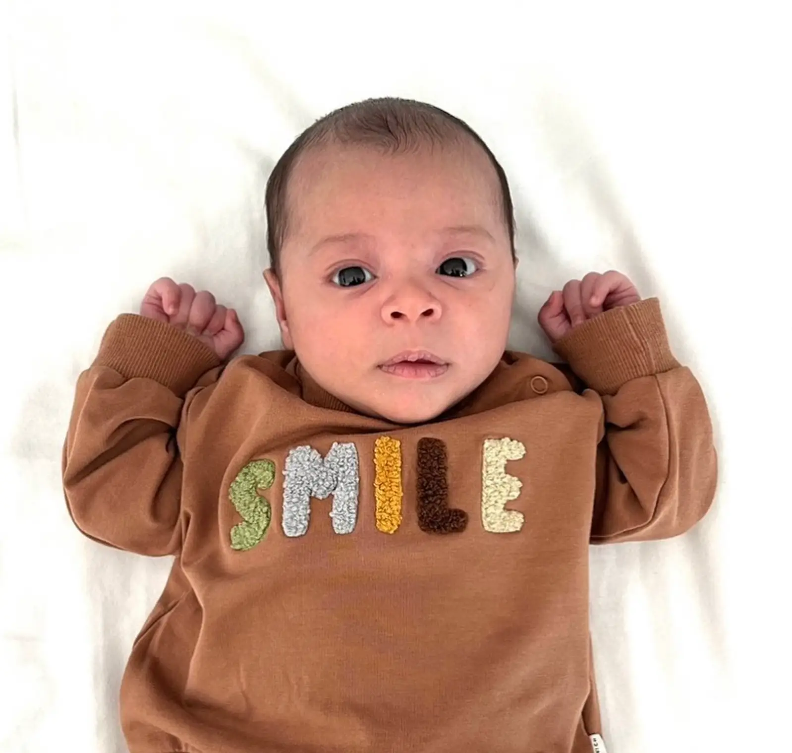 She shared an adorable image of her son recently.