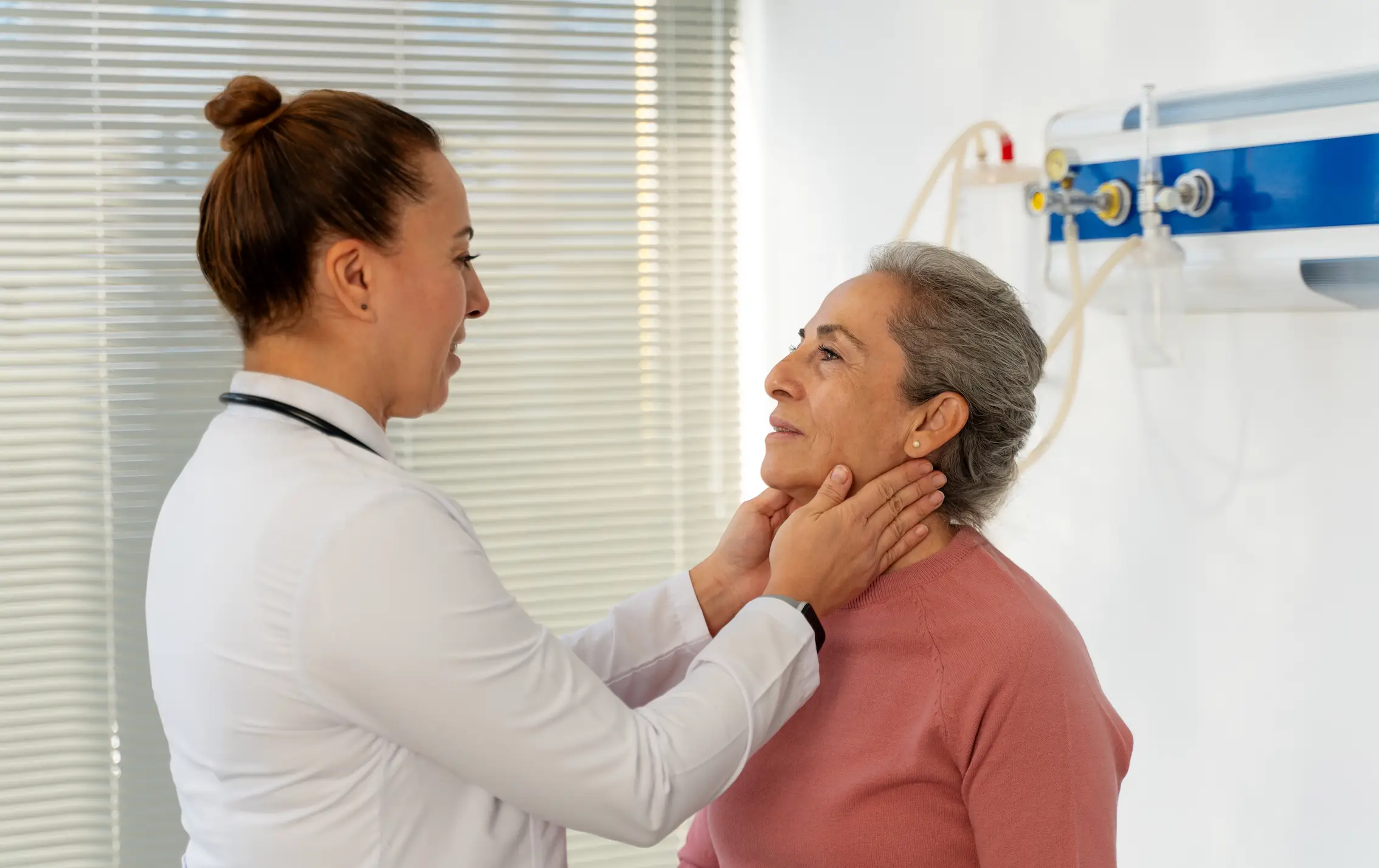Some patients suffer swollen lymph nodes in the neck (Getty Stock Image)