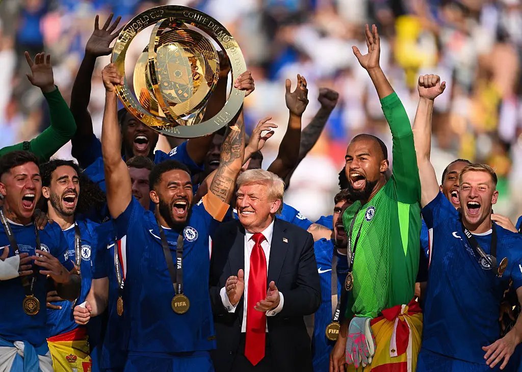 It comes after Trump famously joined in with Chelsea's Club World Cup celebrations (David Ramos/Getty Images)