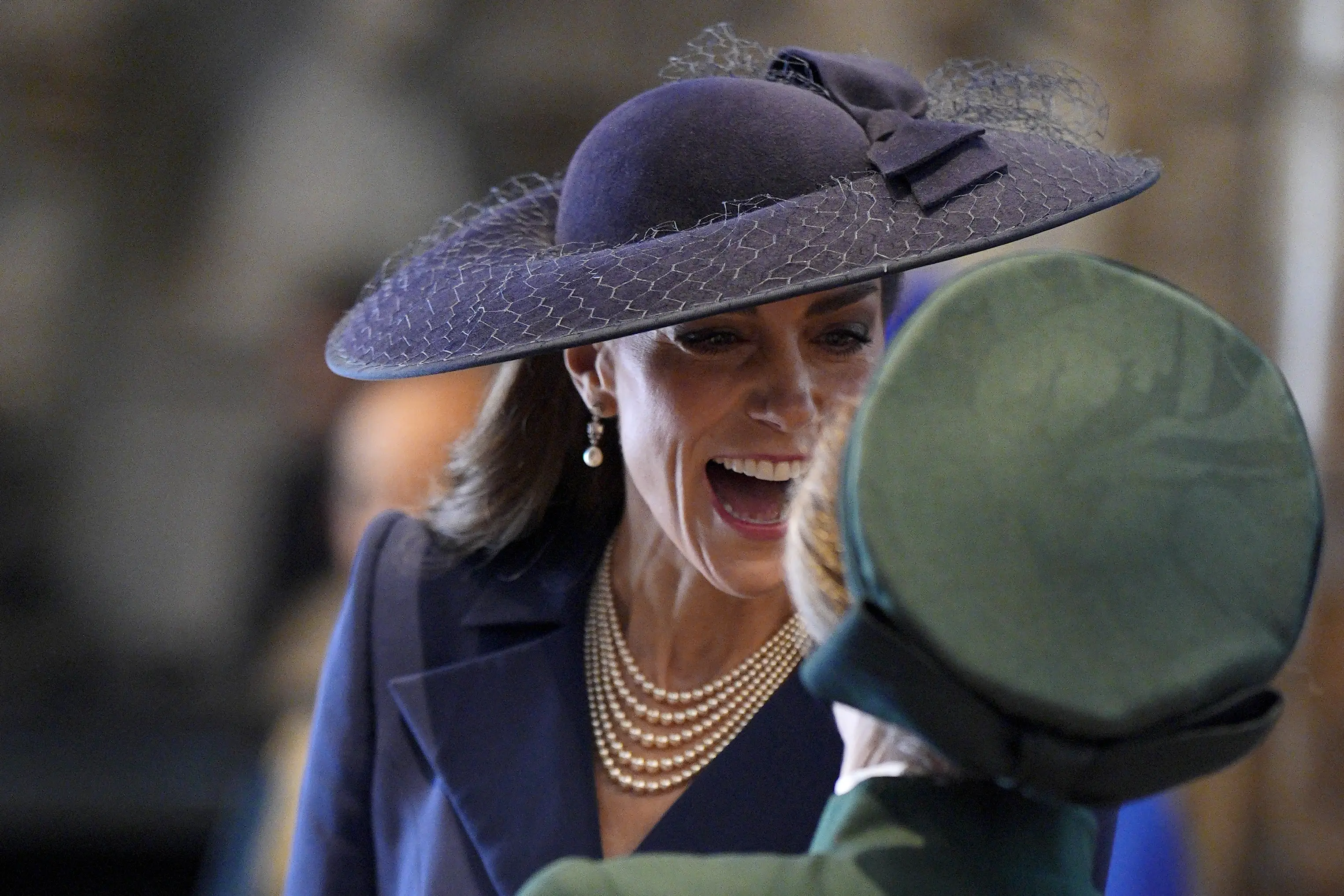 The pair appeared to joke about the fashion dilemma (Aaron Chown / POOL / AFP via Getty Images)