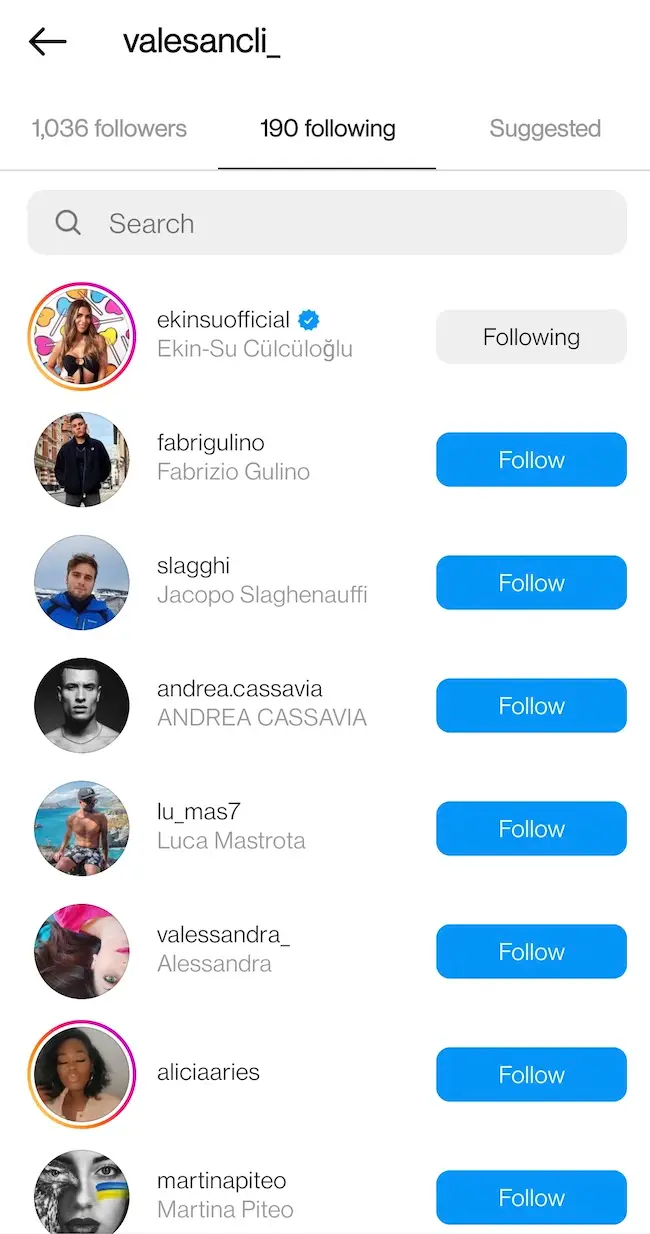 Tyla can now confirm that Valeria is once again following her potential sister-in-law.