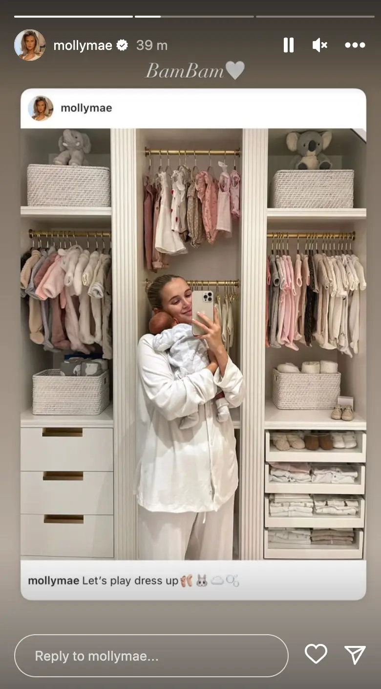 The Love Island star shared her baby's nickname via Instagram this evening.