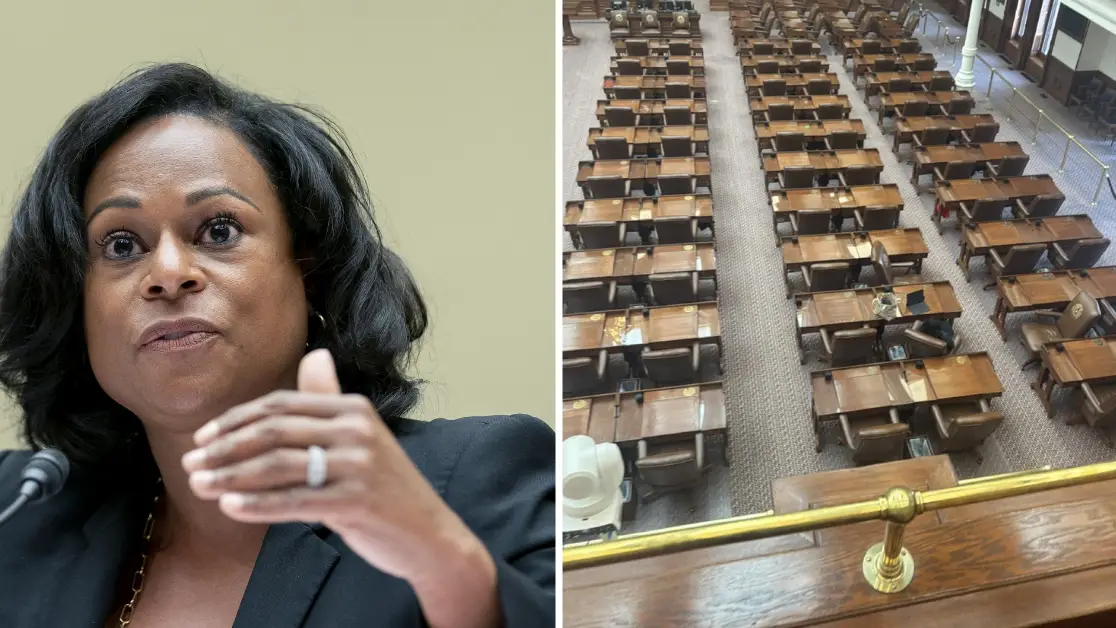 Kaylee Greenlee/Bloomberg via Getty Images / X/@SarahisCensored