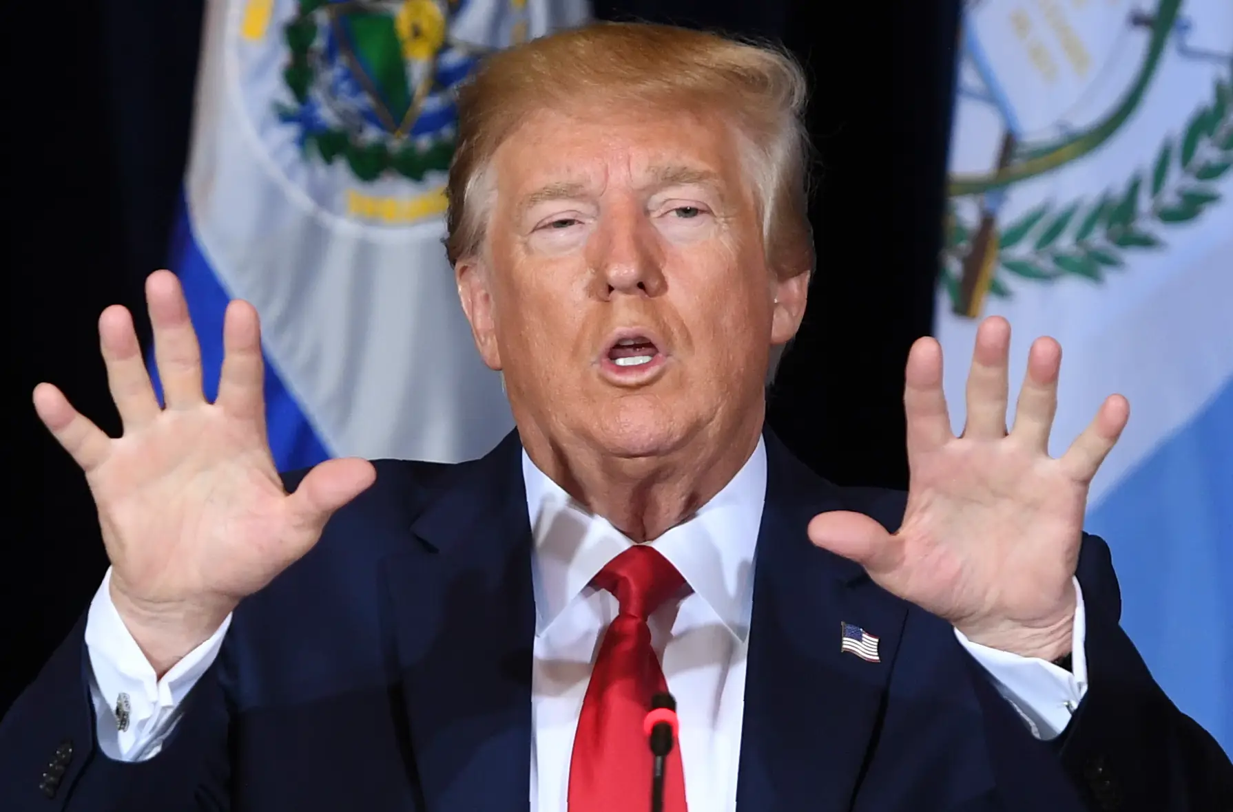 Eagle-eyed social media users spotted an 'embarrassing' detail in Trump's Truth Social post (SAUL LOEB/AFP via Getty Images)