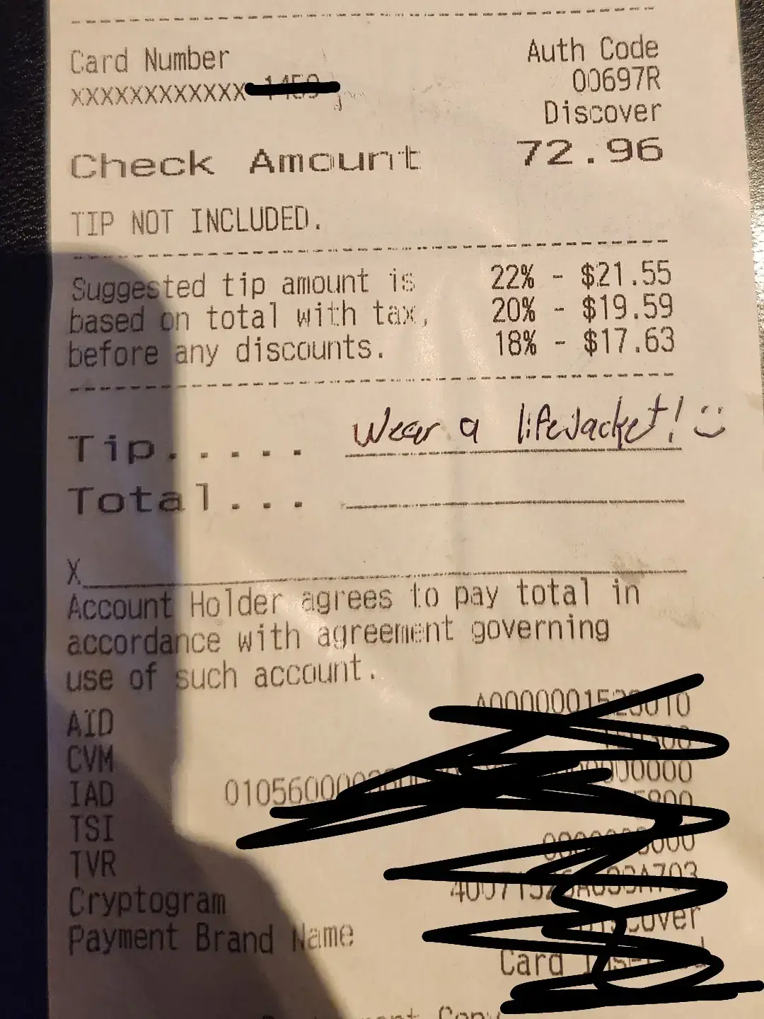 The waitress thought the comment was a joke at first glance (Reddit/@wrong_confection331)