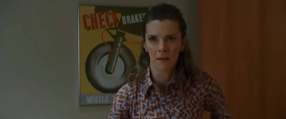 Betty Gilpin’s character Sydney gives birth in graphic detail (Netflix)