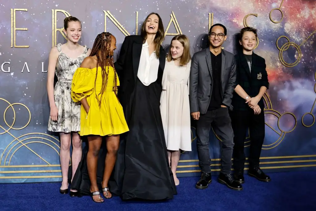 Jolie revealed that her children want her to travel more, and they 'had Mom when Mom needed to be Mom' (TOLGA AKMEN/Getty Images)
