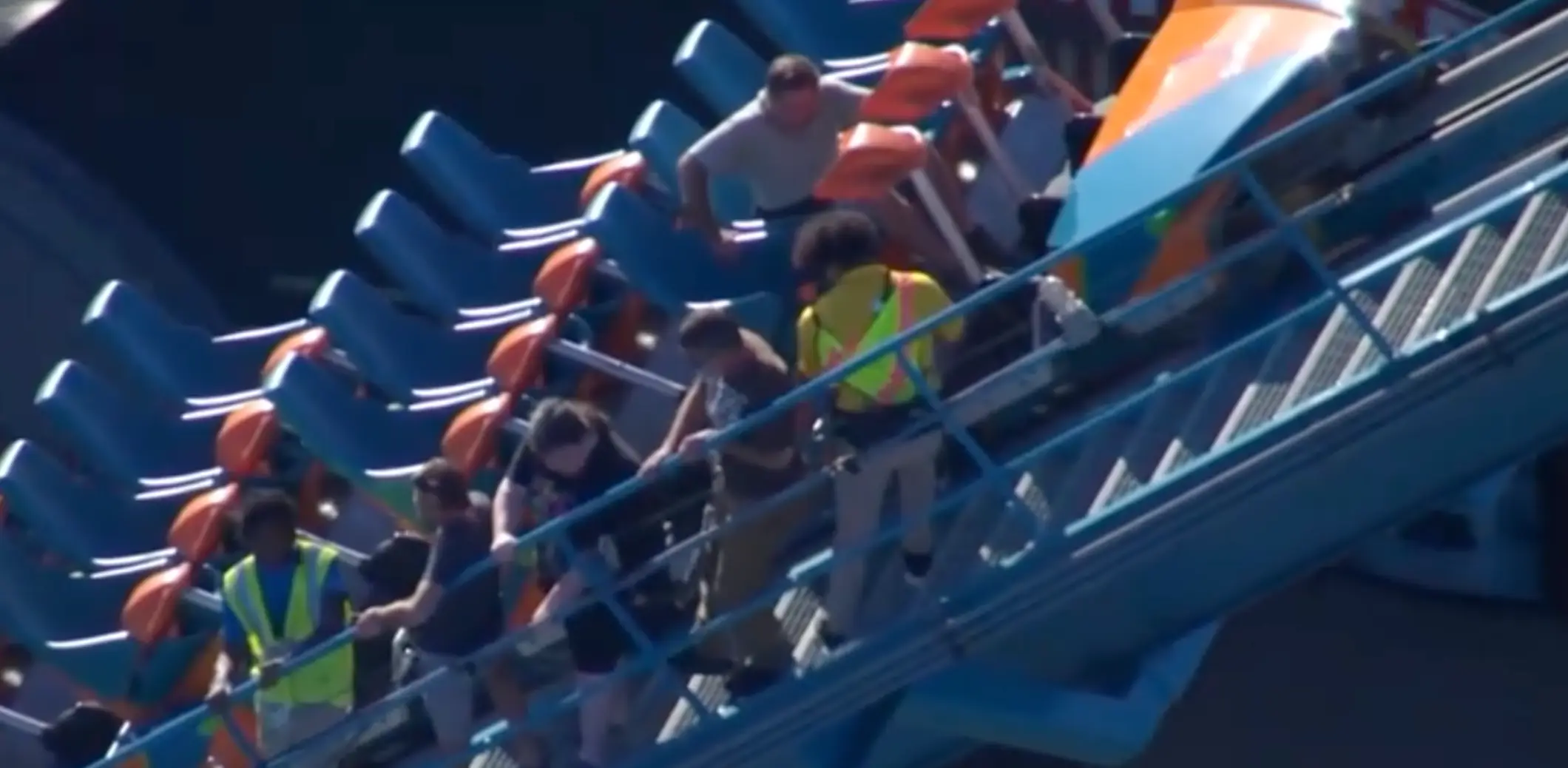 A couple detailed their eyewitness accounts of a man being ejected from the ride before striking the coaster and falling onto the roof of a nearby park attraction (WSB)