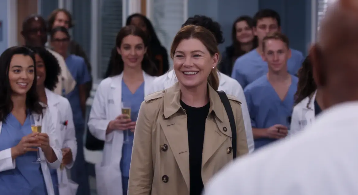 Ellen Pompeo as Dr Meredith Grey on Grey's Anatomy (ABC)
