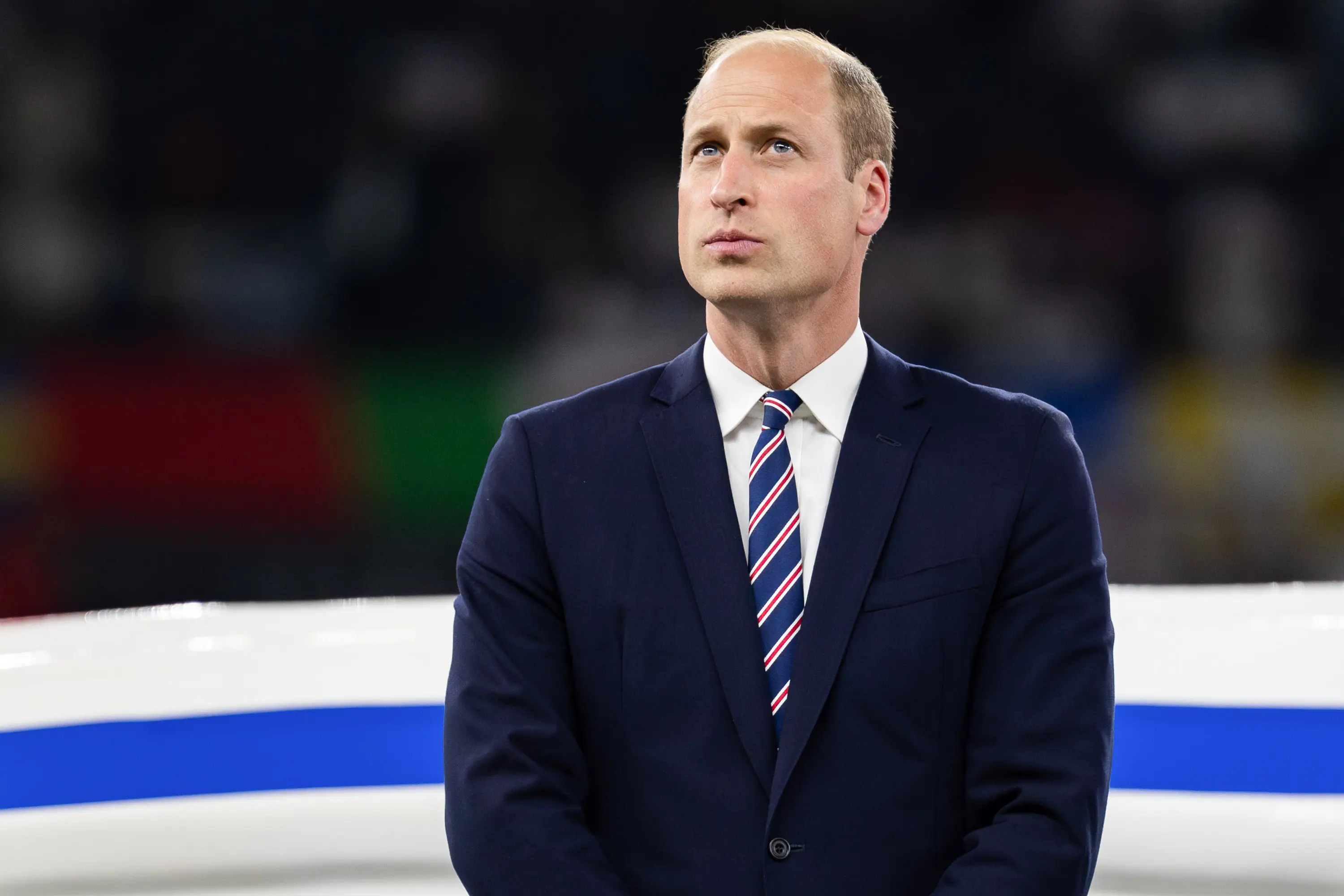 Prince William seen during the ceremony after the UEFA EURO 2024 final match between Spain and England at Olympiastadion Berlin (Photo by Mikolaj Barbanell/SOPA Images/LightRocket via Getty Images)