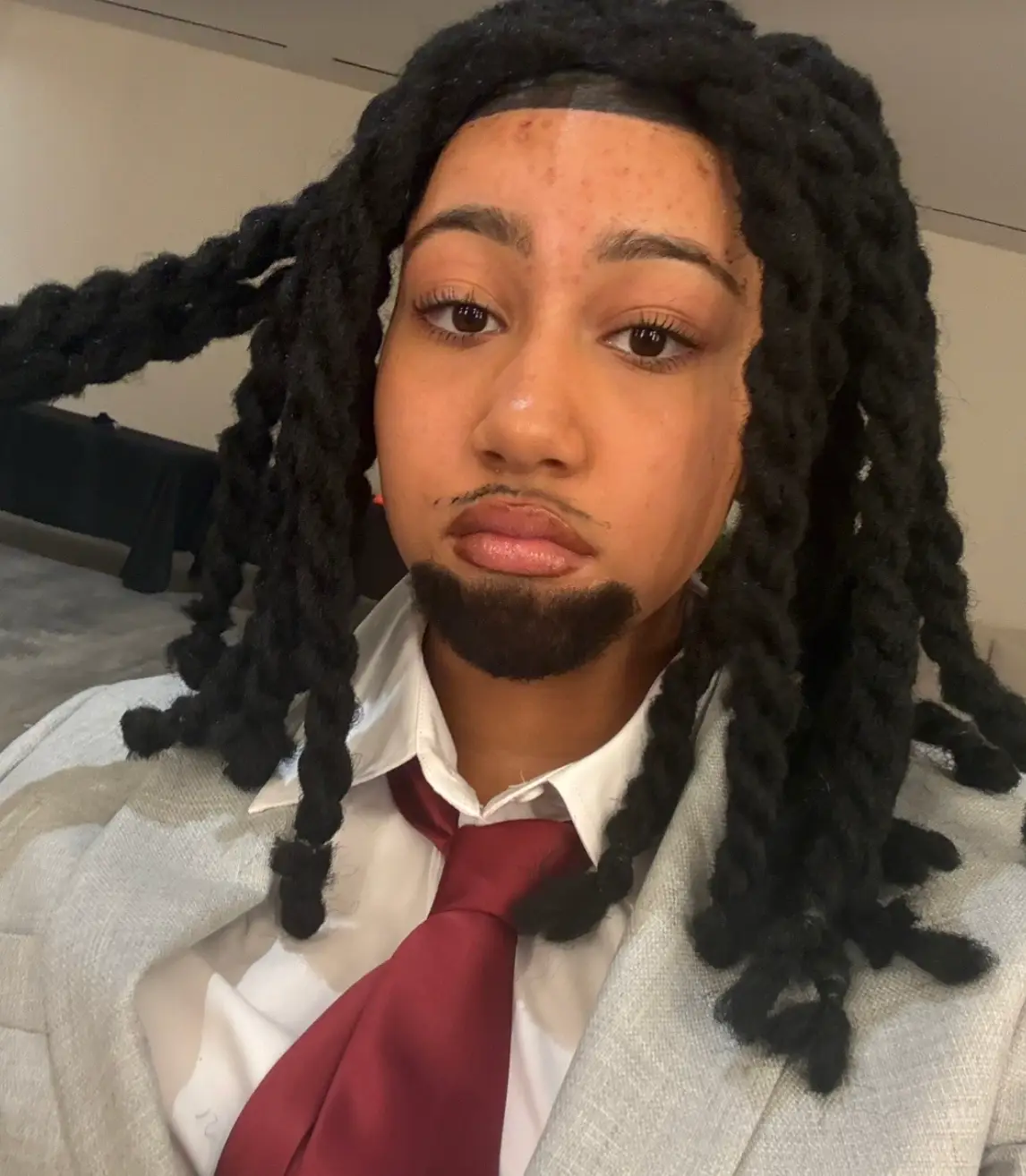 North dressed as steamer Kai Cenat (TikTok/@kimandnorth)