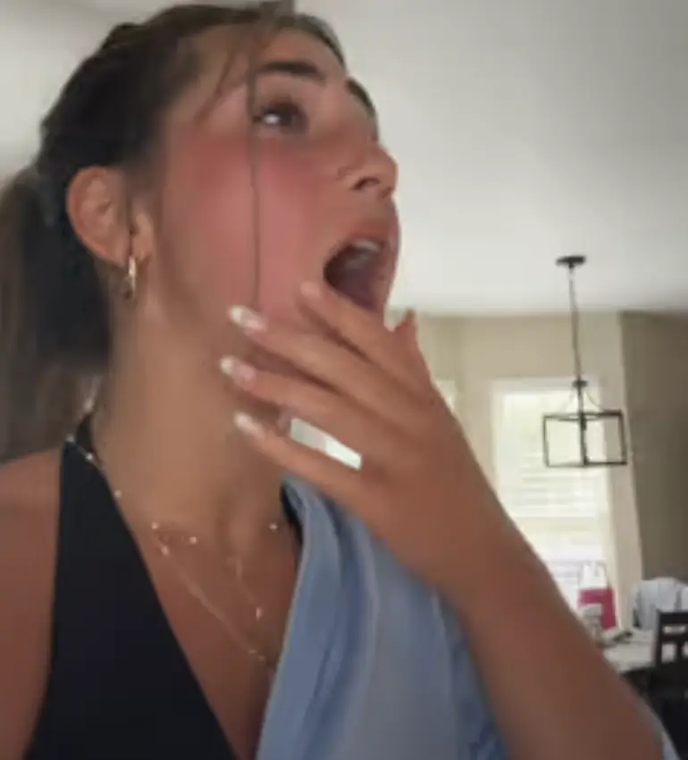 Jenna Sinatra realises she needs to go to the ER (TikTok/@bracesbysable)