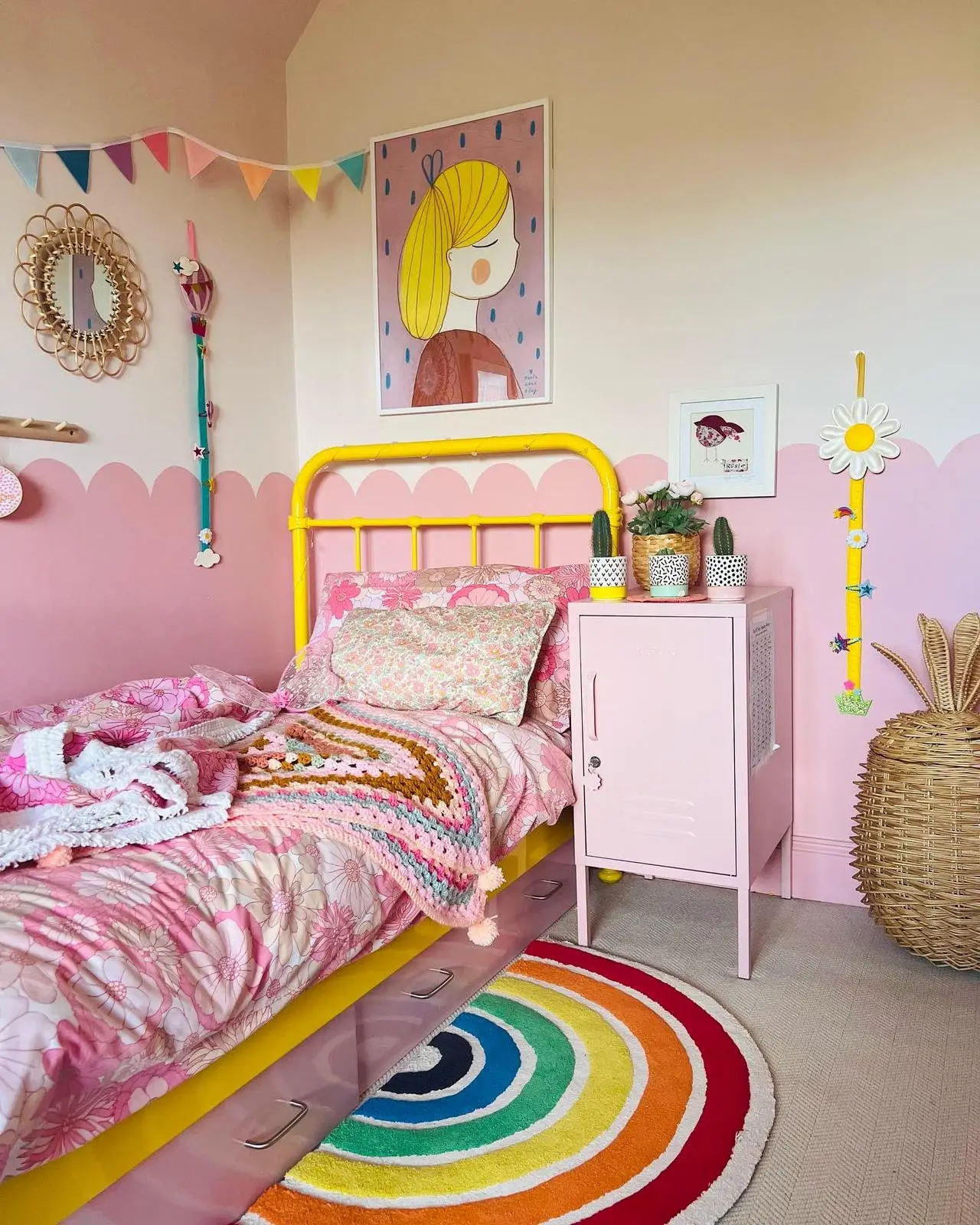 One of her children wasn't in favour of the pink to begin with.