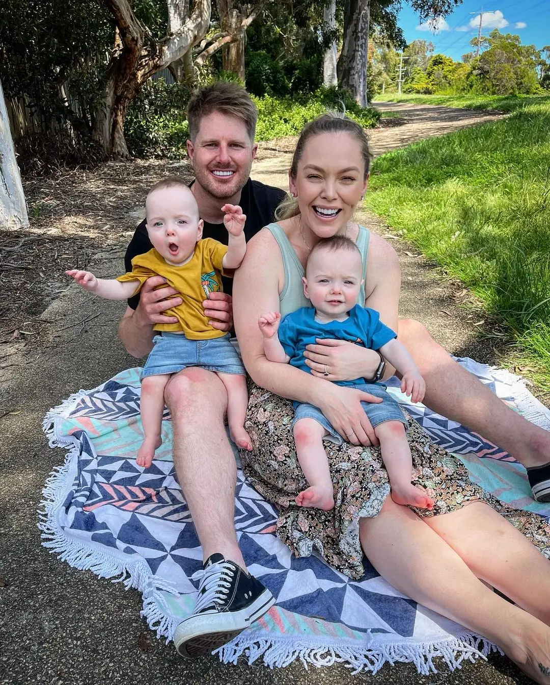 They now have twins together.