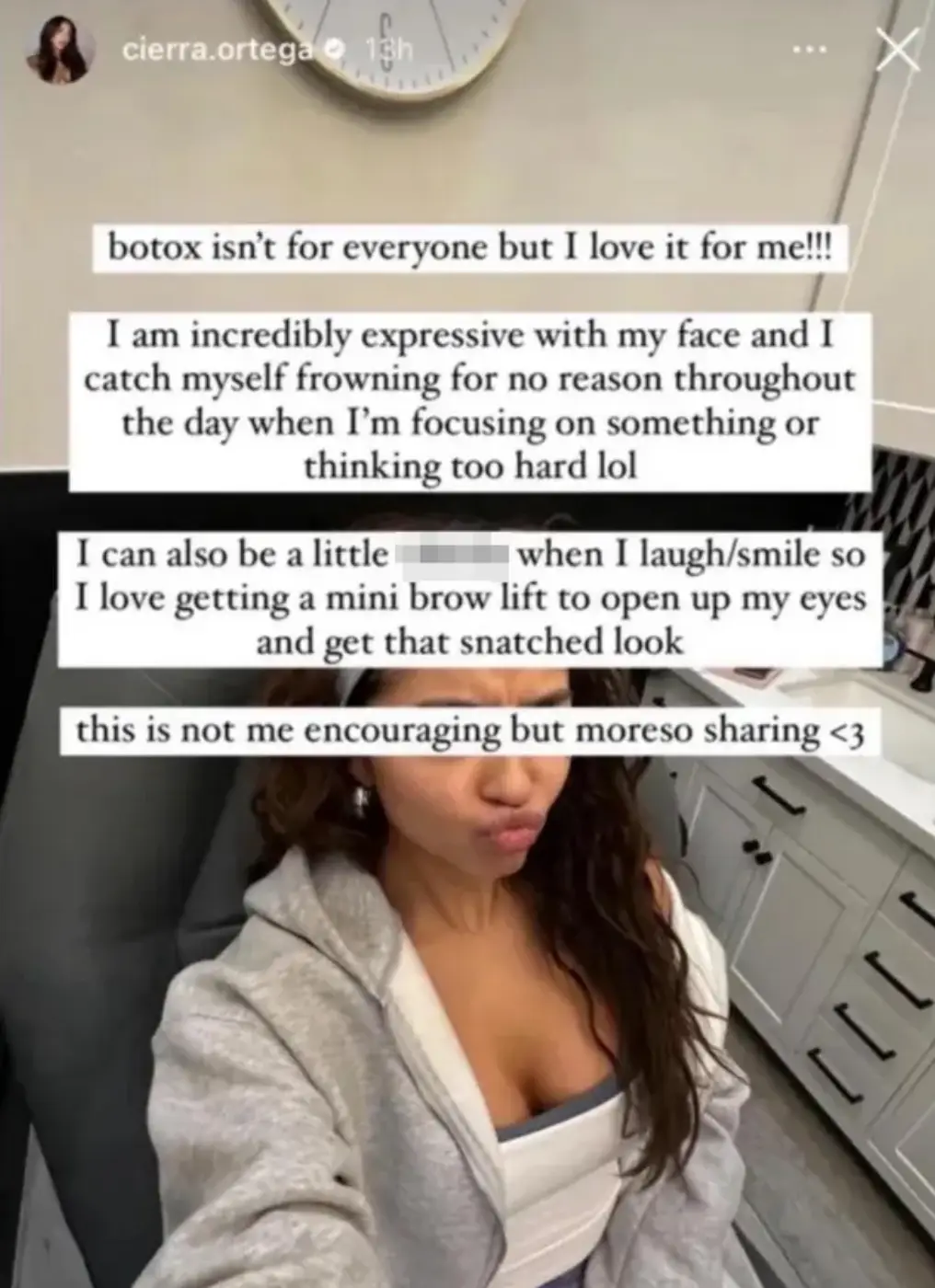 The star is said to have issued a racial slur (Instagam/@cierra.ortega)