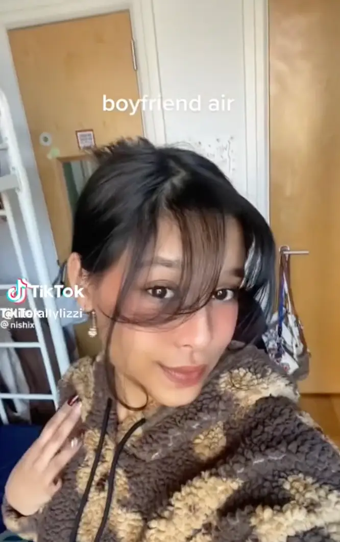 Key 'boyfriend air' indicators include 'messy hair' and 'dry skin'.