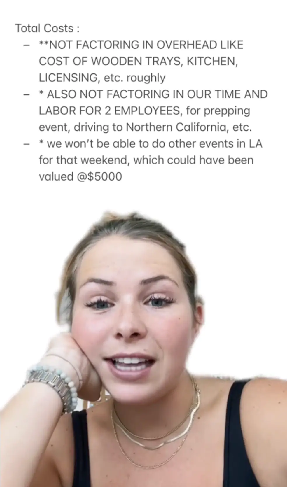 The total cost without other overheads came up $2,900 (£2,300) which was '40 percent of the price'.