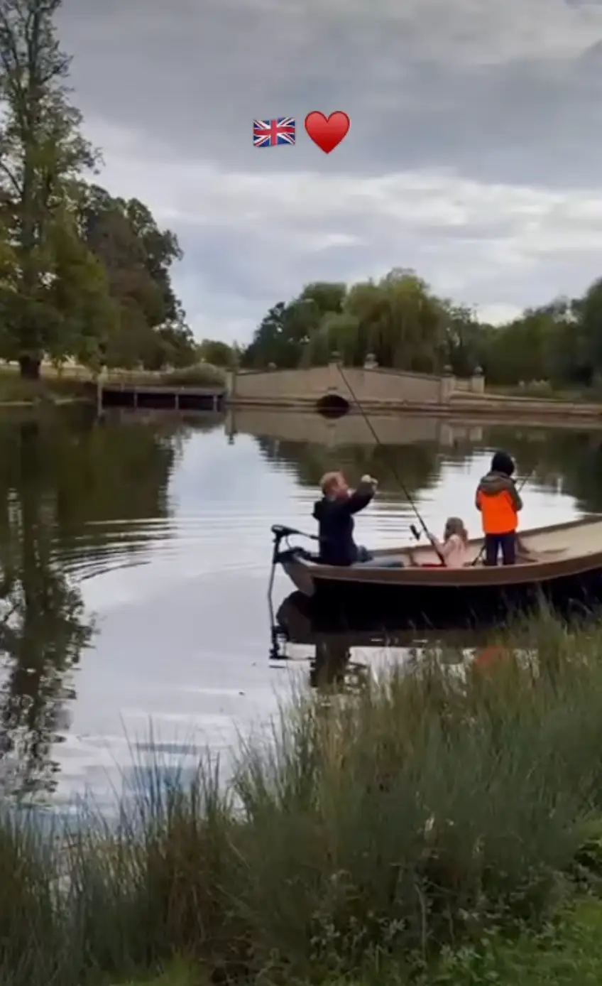 Harry was seen taking his children out fishing (Instagram/@meghan)