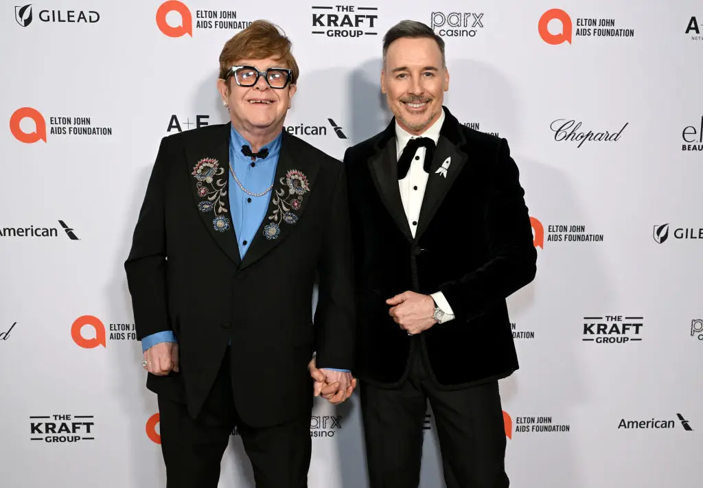 Sir Elton John's husband, David Furnish, shared a rare family snap on social media for New Year's (Michael Kovac/Getty Images for Elton John AIDS Foundation)