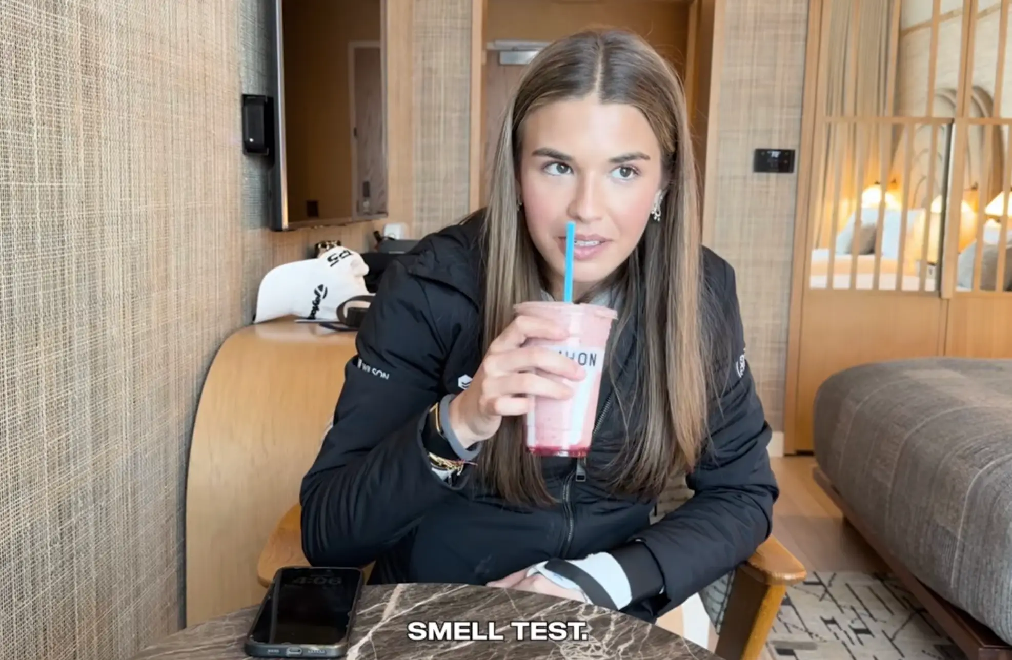 Kai purchased a smoothie for $22 (YouTube/Kai Trump)