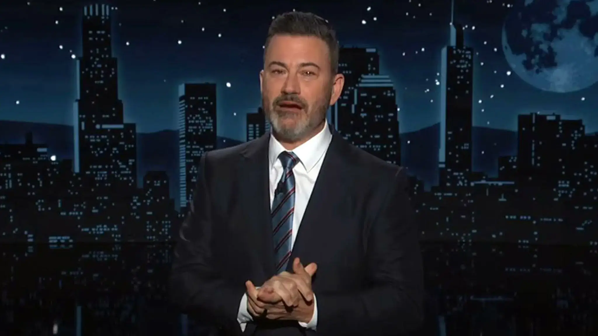 Jimmel Kimmel held back tears during his monologue (Jimmy Kimmel Live! / ABC)
