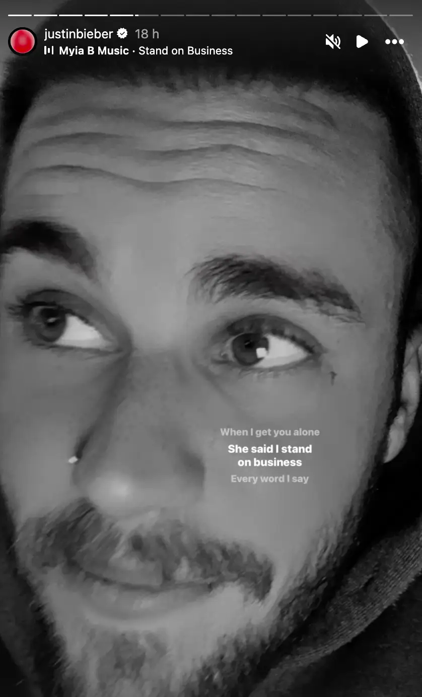 Bieber shared a series of selfies online (Instagram/@justinbieber)