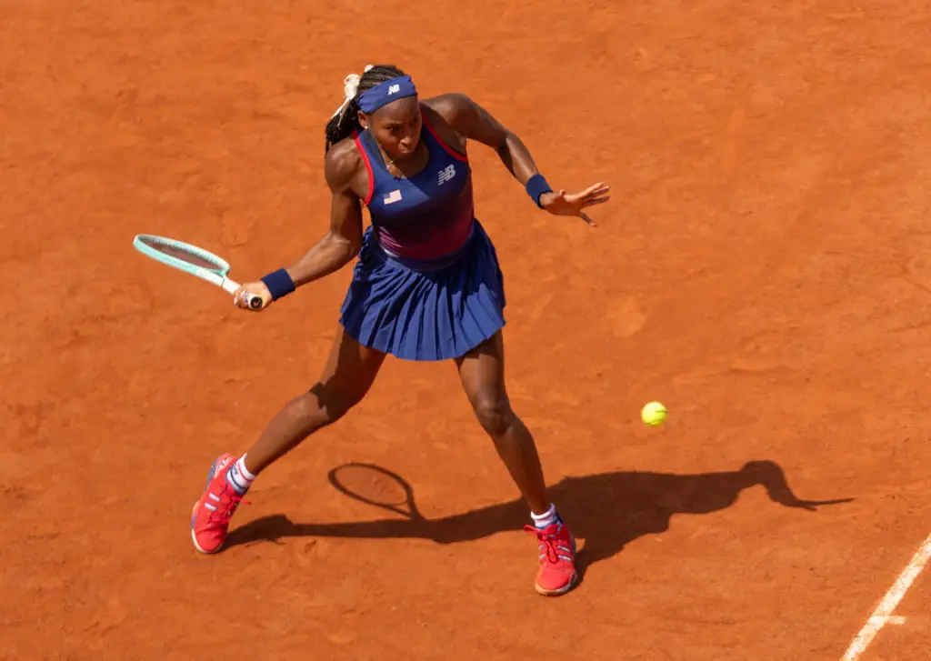 Ultimately, Gauff lost to Donna Vekic. (Tnani Badreddine/DeFodi Images via Getty Images)