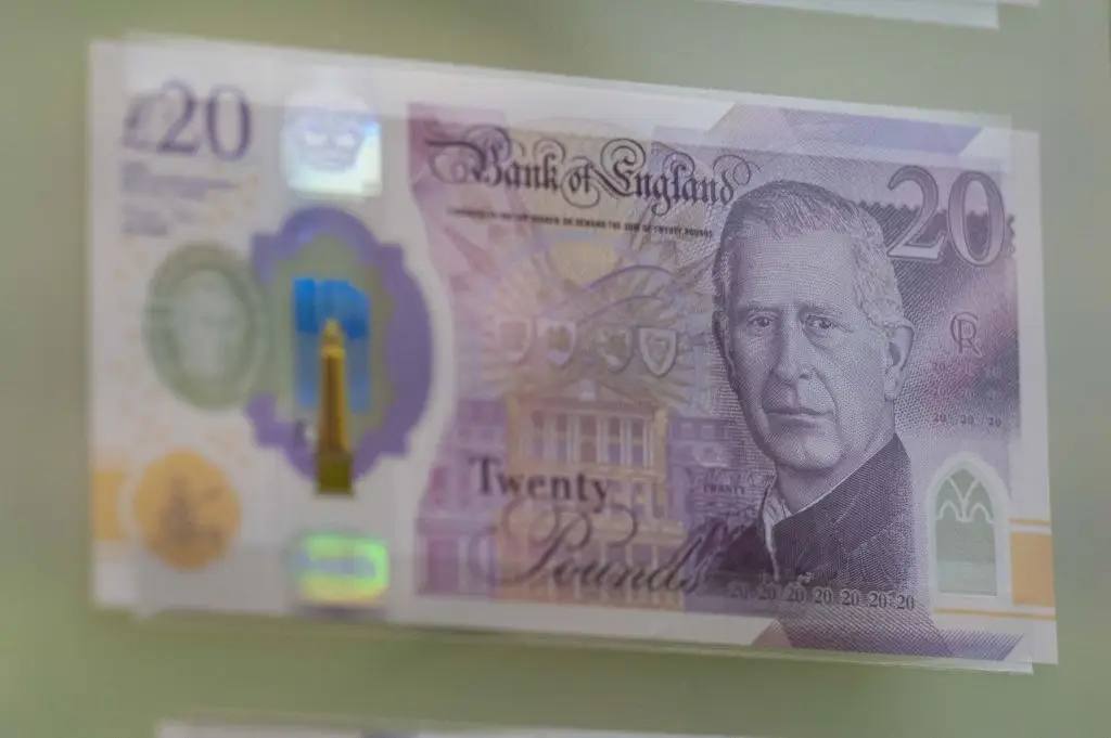King Charles features on our new bank notes. (Rasid Necati Aslim/Anadolu via Getty Images)