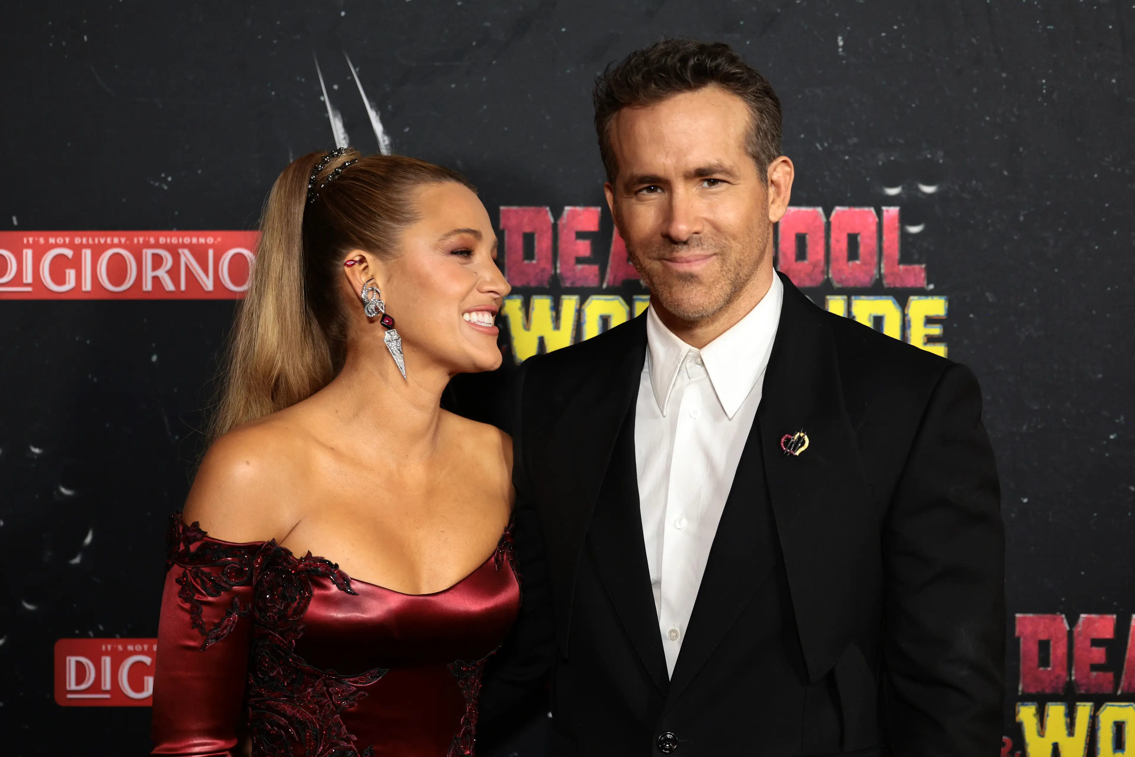 Ryan made the announcement of their fourth child's name during last night's Deadpool and Wolverine premiere in New York. (Dimitrios Kambouris/Getty Images)