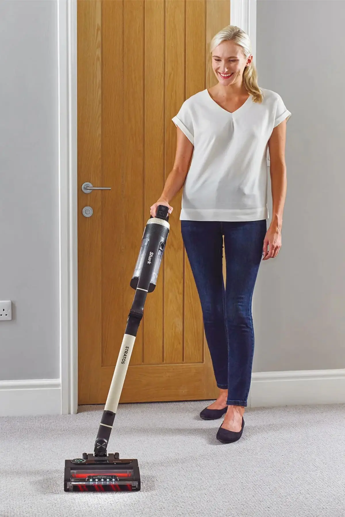 The Shark Stratos Cordless Stick Vacuum is down from £429.99 to £219.99 (Shark)