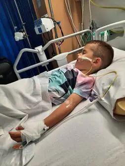 The five-year-old had to undergo emergency surgery.