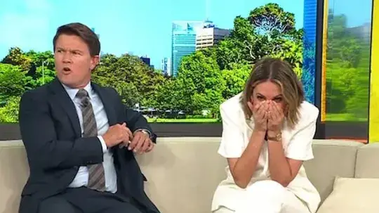 The hosts were beside themselves after reading about the hotel room encounter (Channel 9)