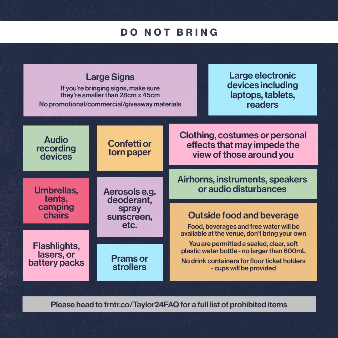 Frontier Touring's list of banned items.