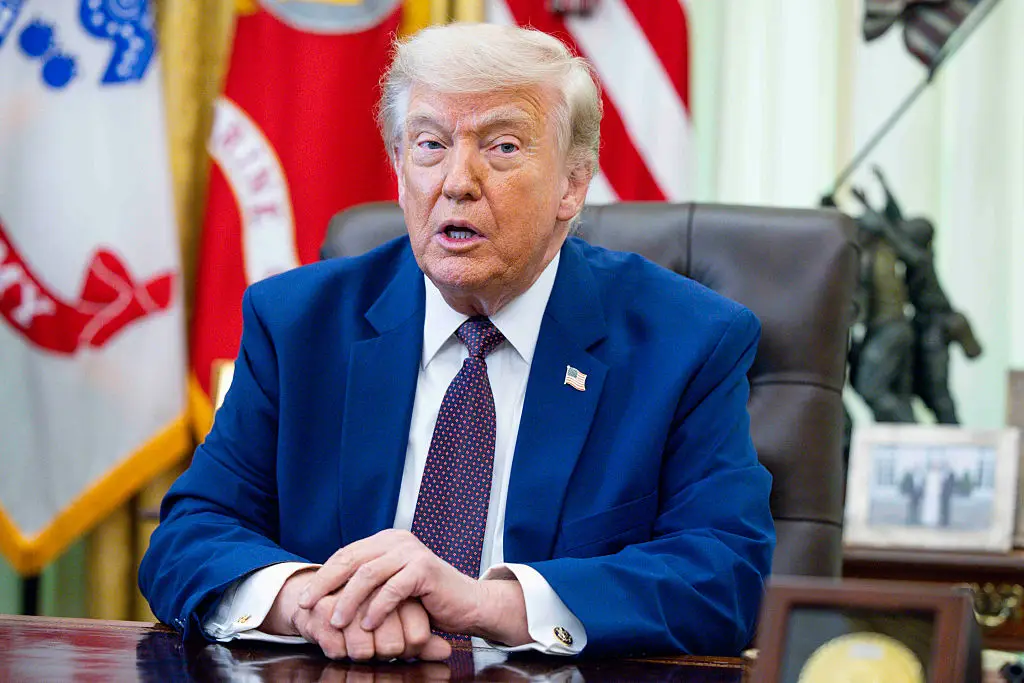 US President Donald Trump ended an NBC interview following 'rigged election' claims (Bloomberg / Contributor / Getty Images)