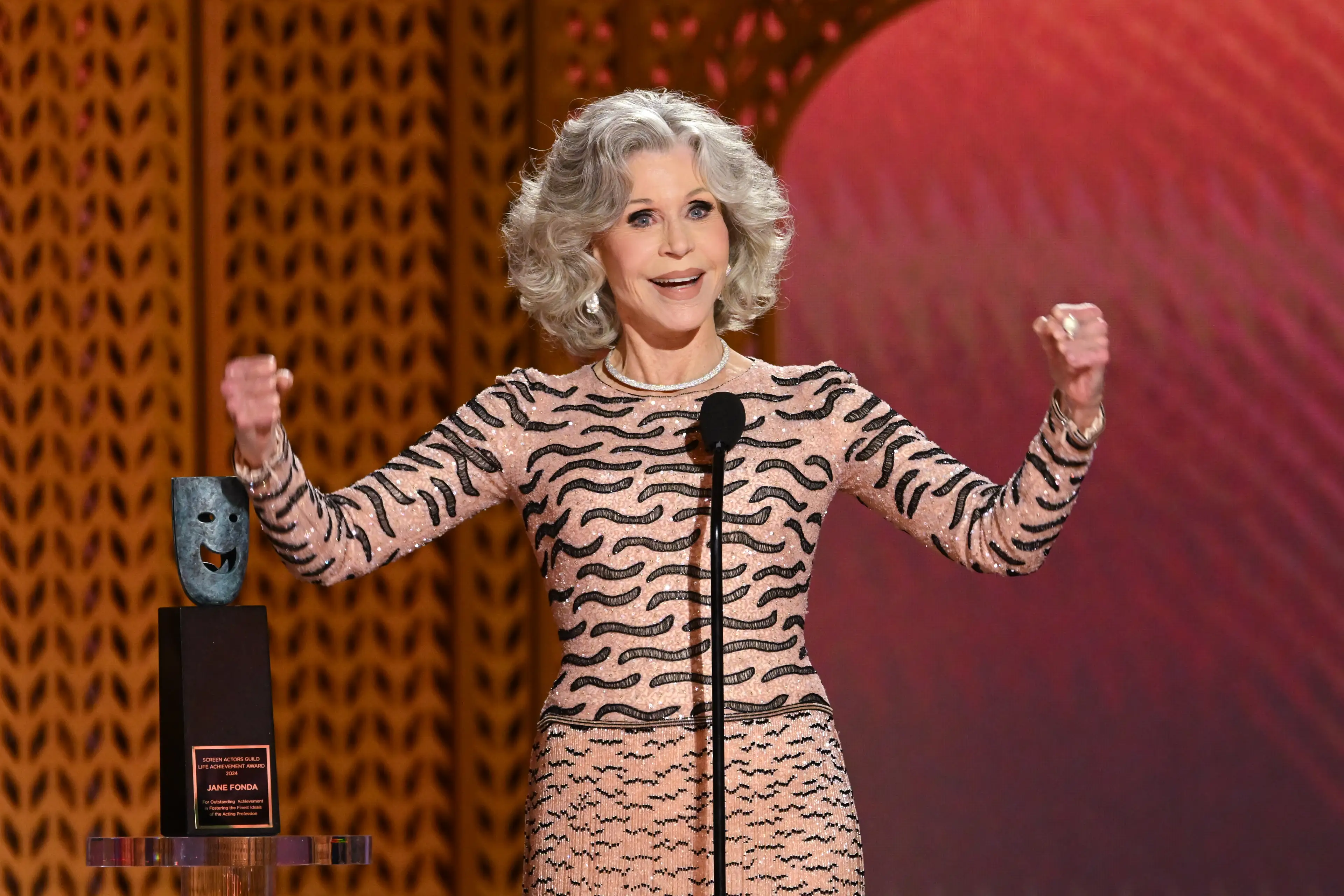 Fonda was praised for her passionate speech (Michael Buckner/Variety via Getty Images)