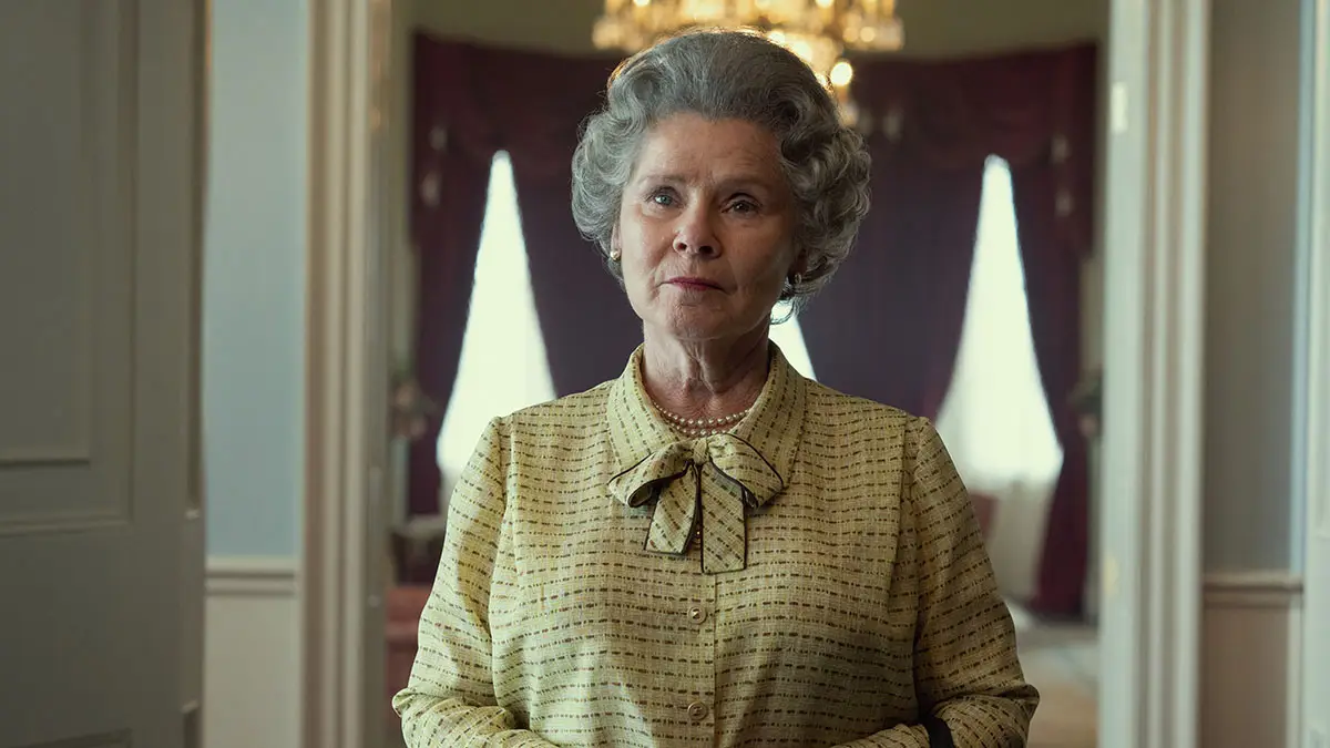 Imelda Staunton as Queen Elizabeth.