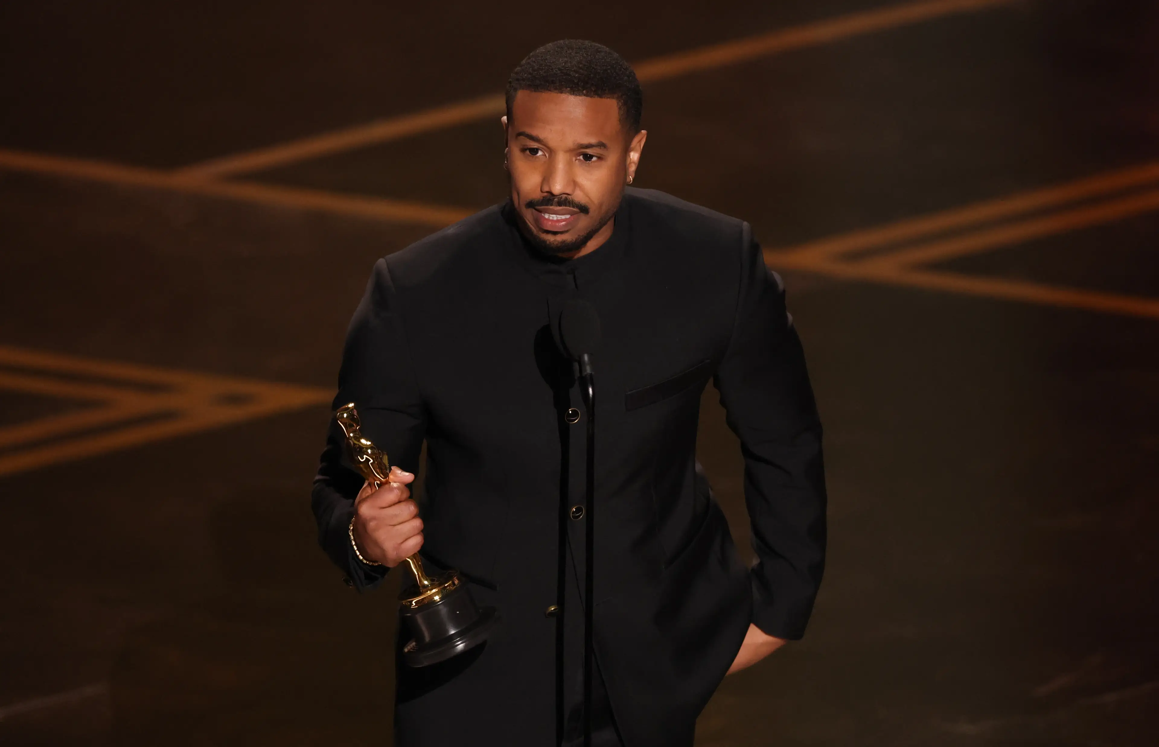 Michael B Jordan took home the Best Actor Award for his role in Sinners (PATRICK T. FALLON / Contributor / via Getty)