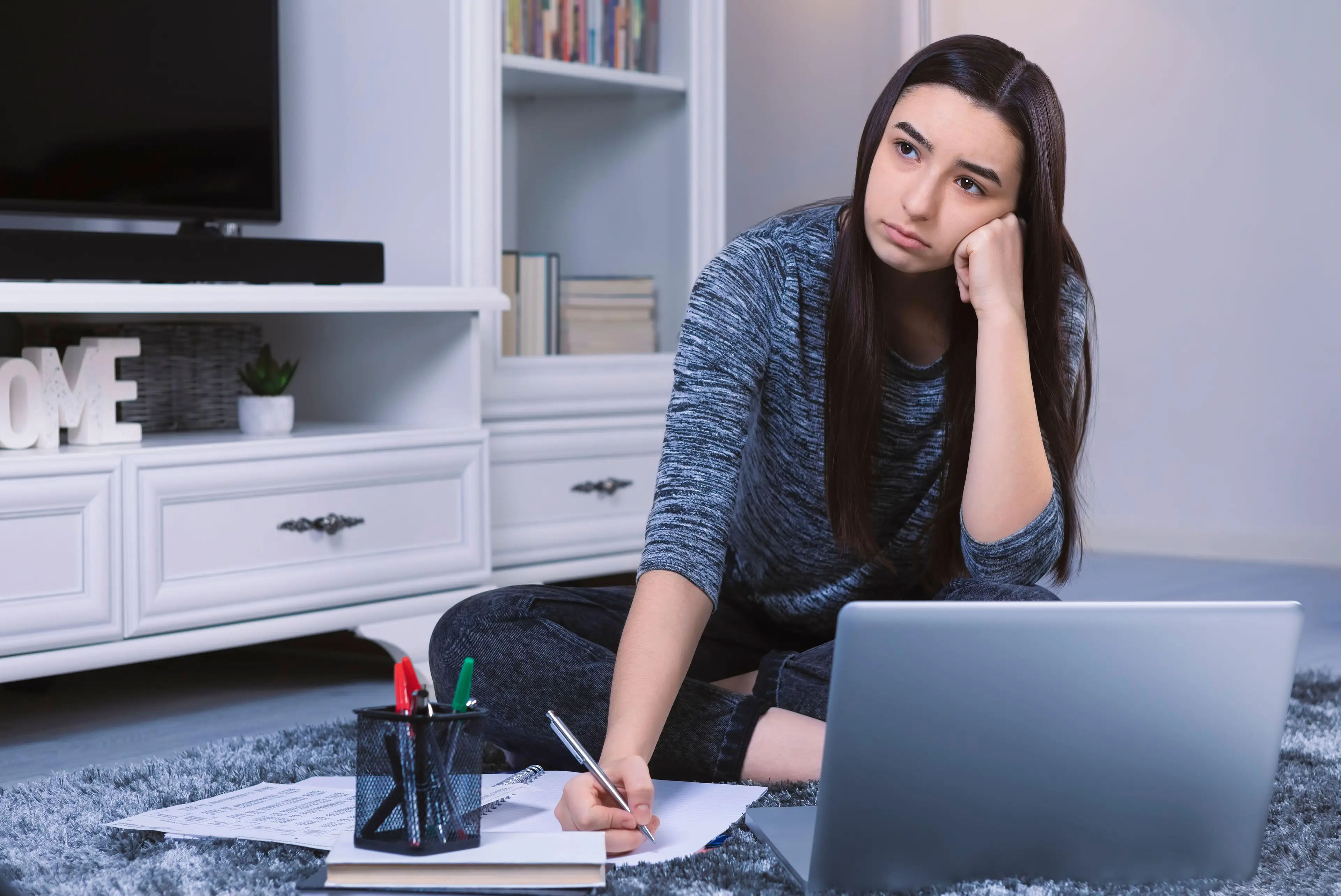 The daughter was horrified at the amount of homework (stock image).