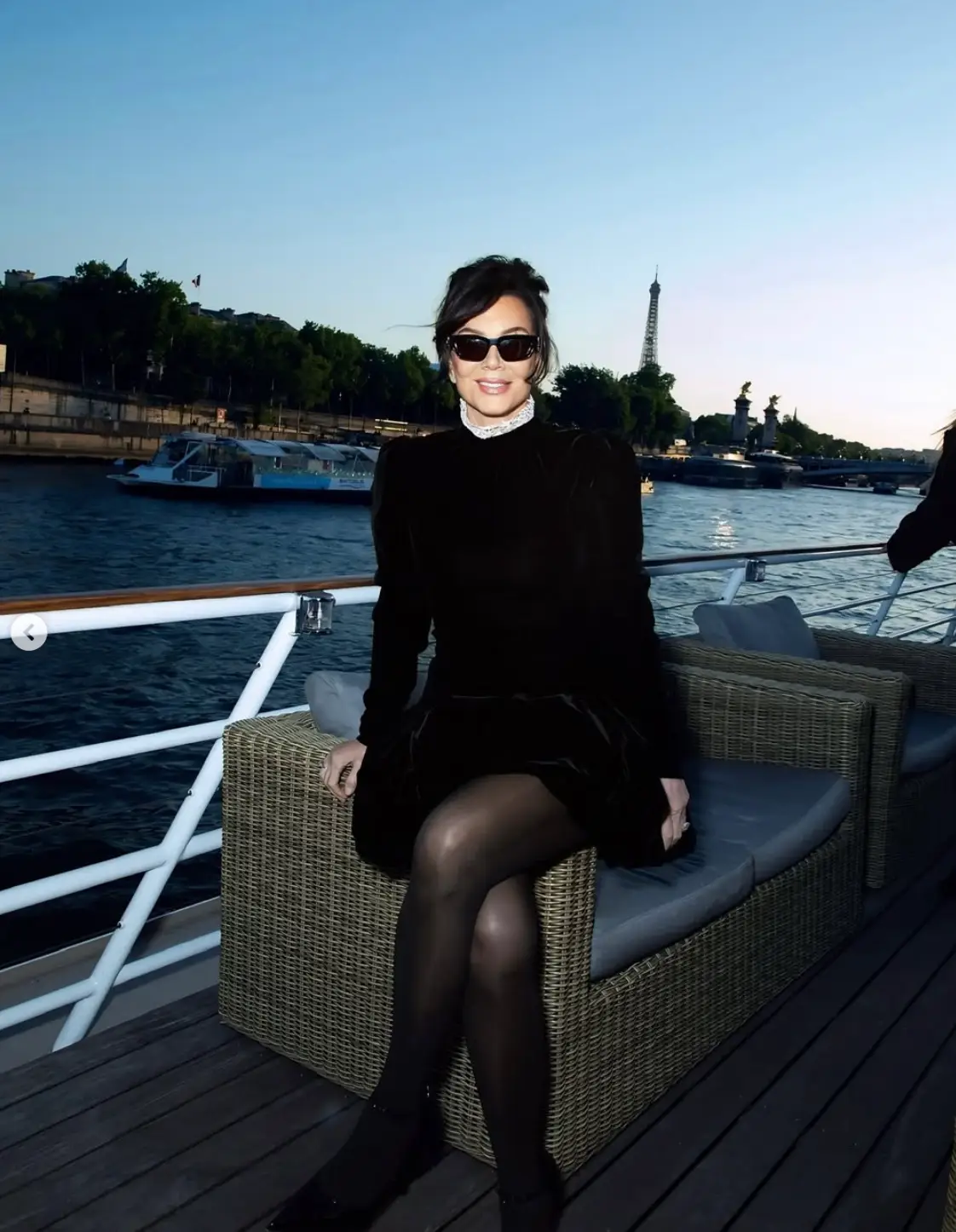 Kris' look earned her a comparison to daughter Kim (Instagram/@krisjenner)