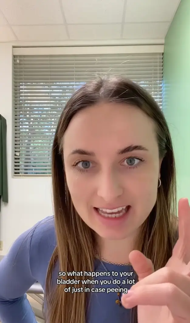 Dr. Rachel Peck was issued an urgent warning against peeing 'just in case'. (Instagram/@drpeckpelvicpt)