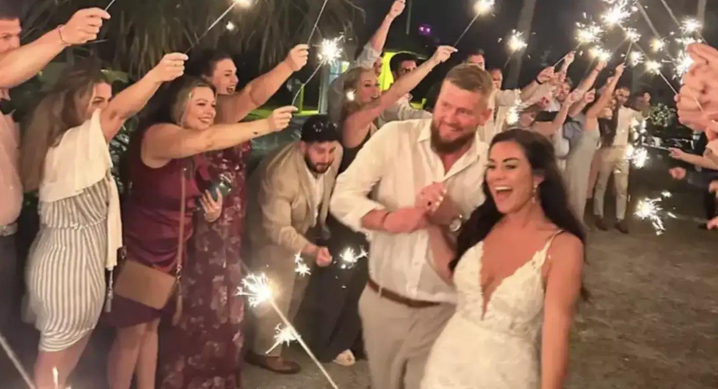 Samantha Miller was killed in the crash, while her groom, Aric Hutchinson, survived the crash but suffered a brain injury and numerous broken bones (GoFundMe)