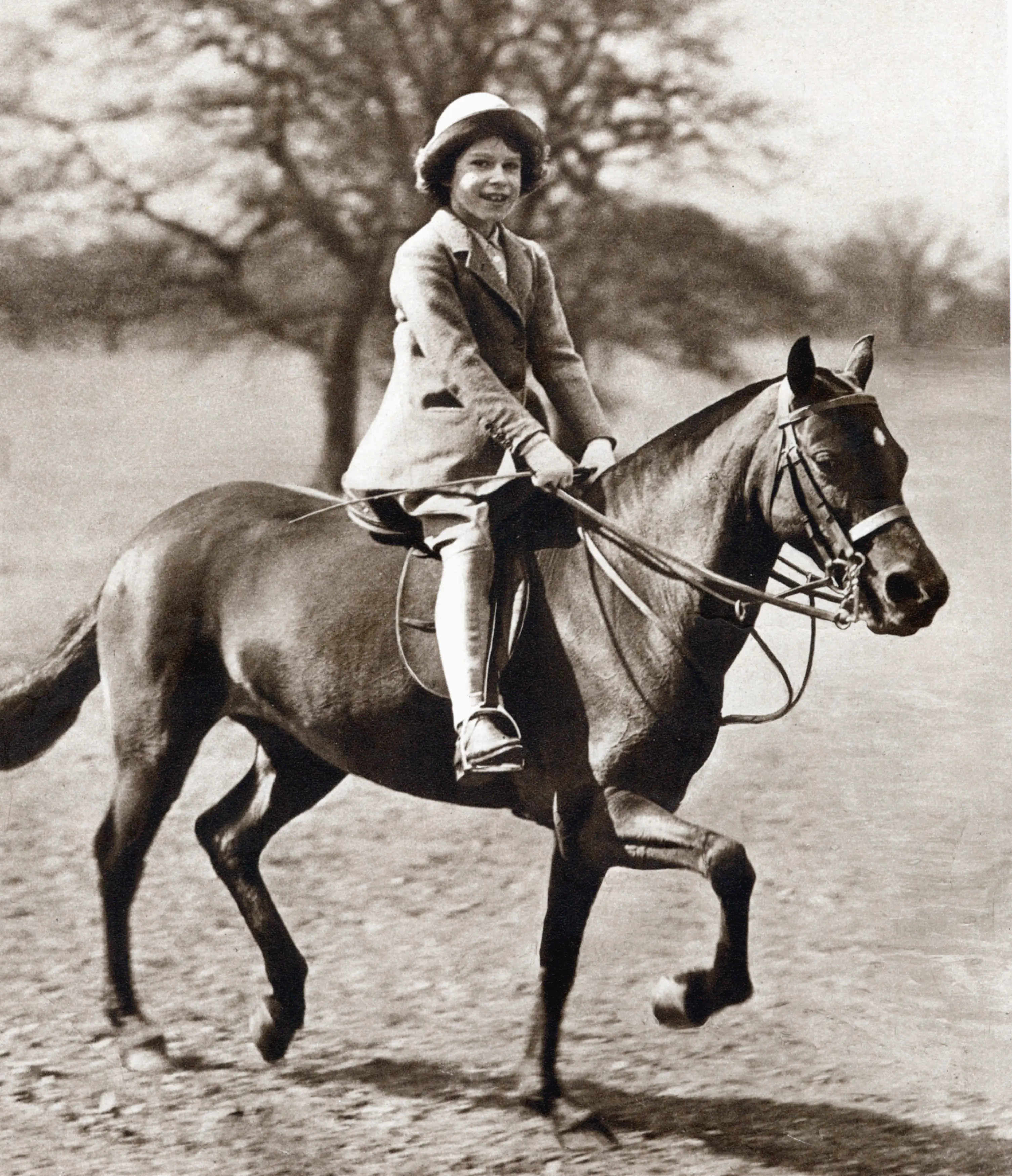 Queen Elizabeth II began riding as a child after being gifted a pony (Ann Ronan Pictures/Print Collector/Getty Images)
