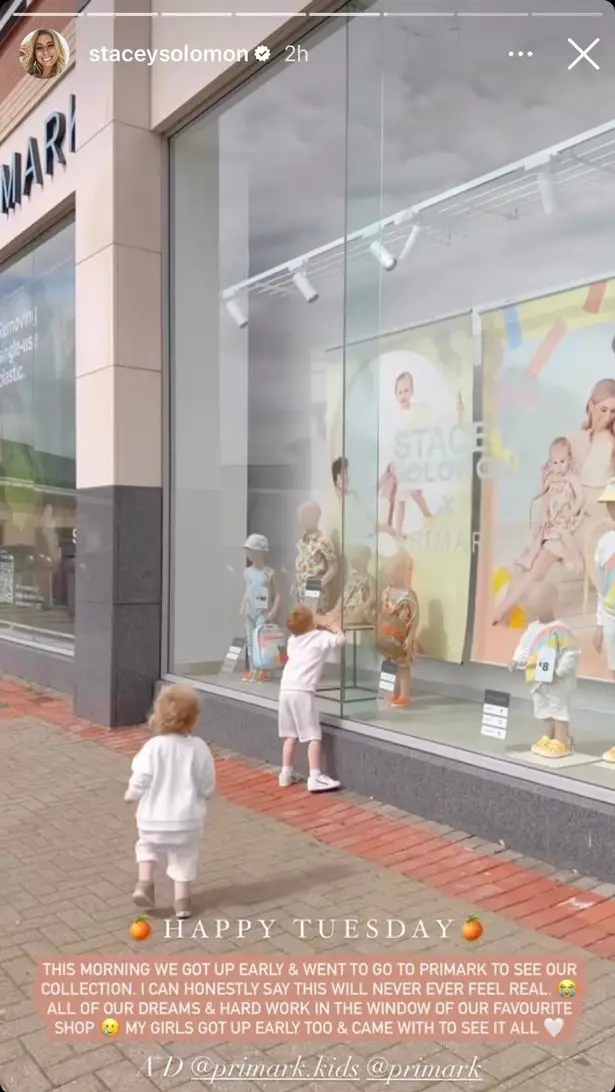 Stacey went out to the high street with her young children to check out the collection on Tuesday.