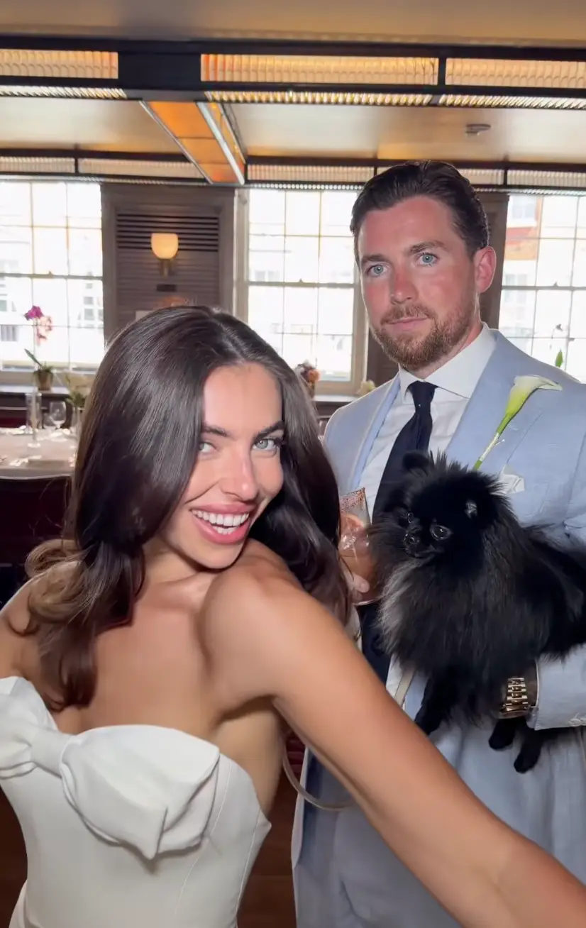 Love Island's Francesca Allen hosted a low-key wedding after lunch this weekend ahead of a bigger party later this summer (Instagram/@francesca_allen)