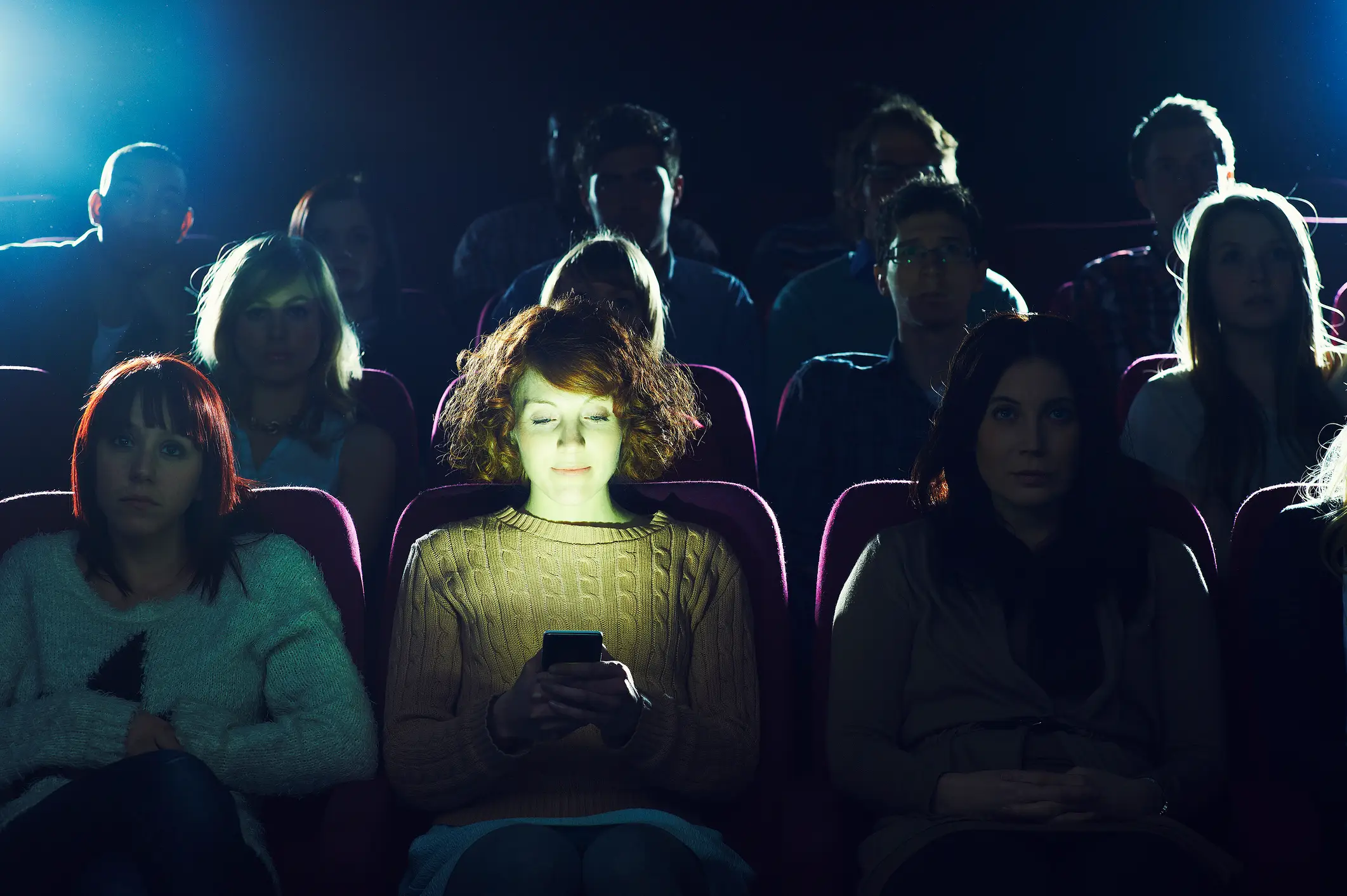 Social media users were in disbelief that some people use their phones in the cinema (Getty Stock Image)