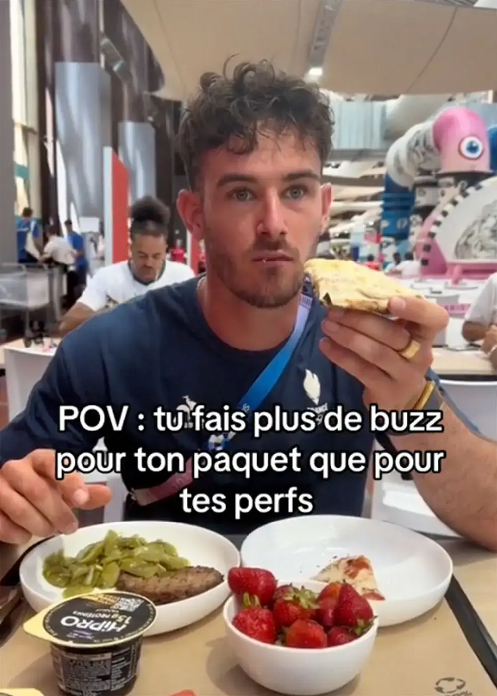 The Olympian seemed to poke fun at himself. (TikTok)