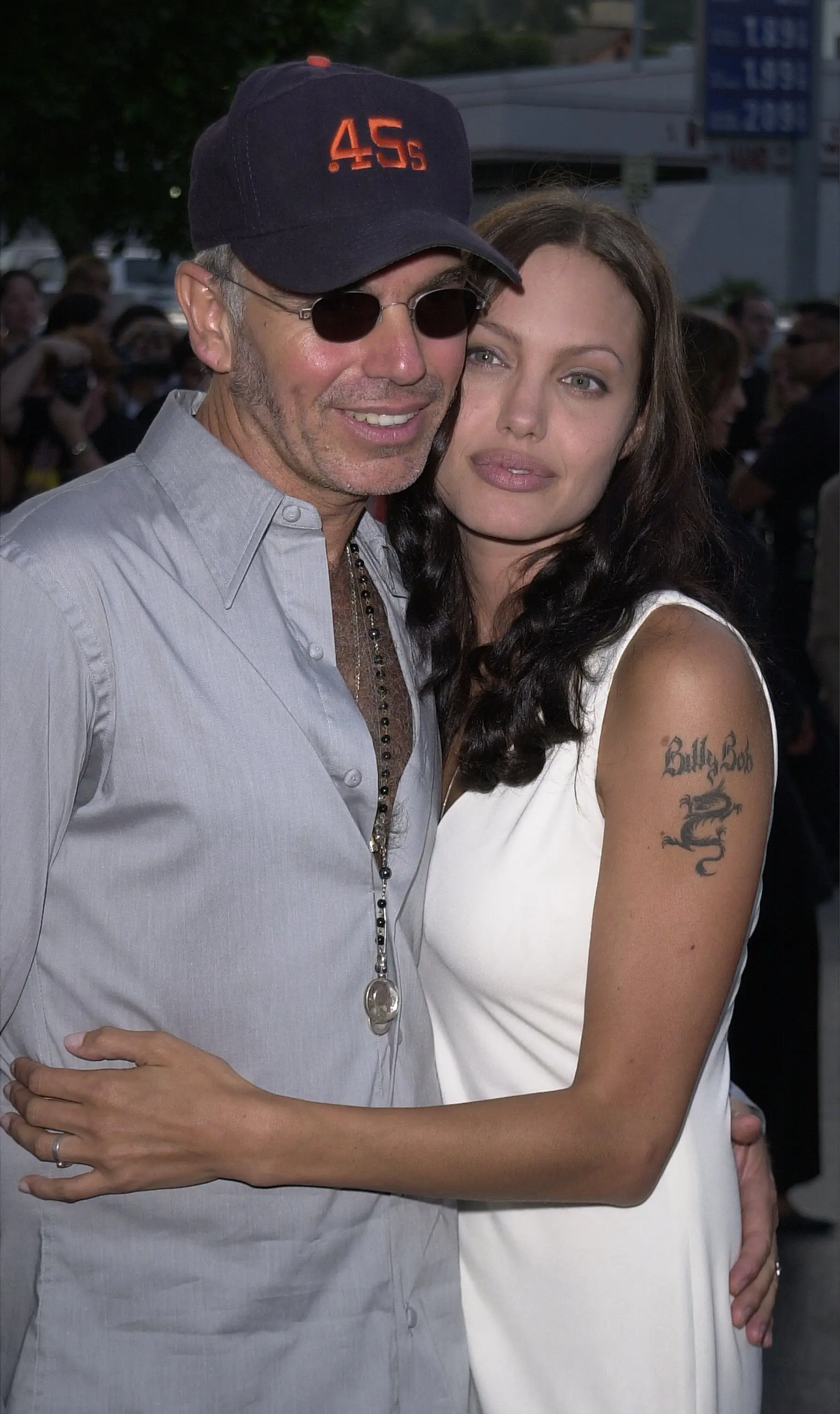 Angelina Jolie is renowned for her various pieces of body art. (Vince Bucci/Getty Images)
