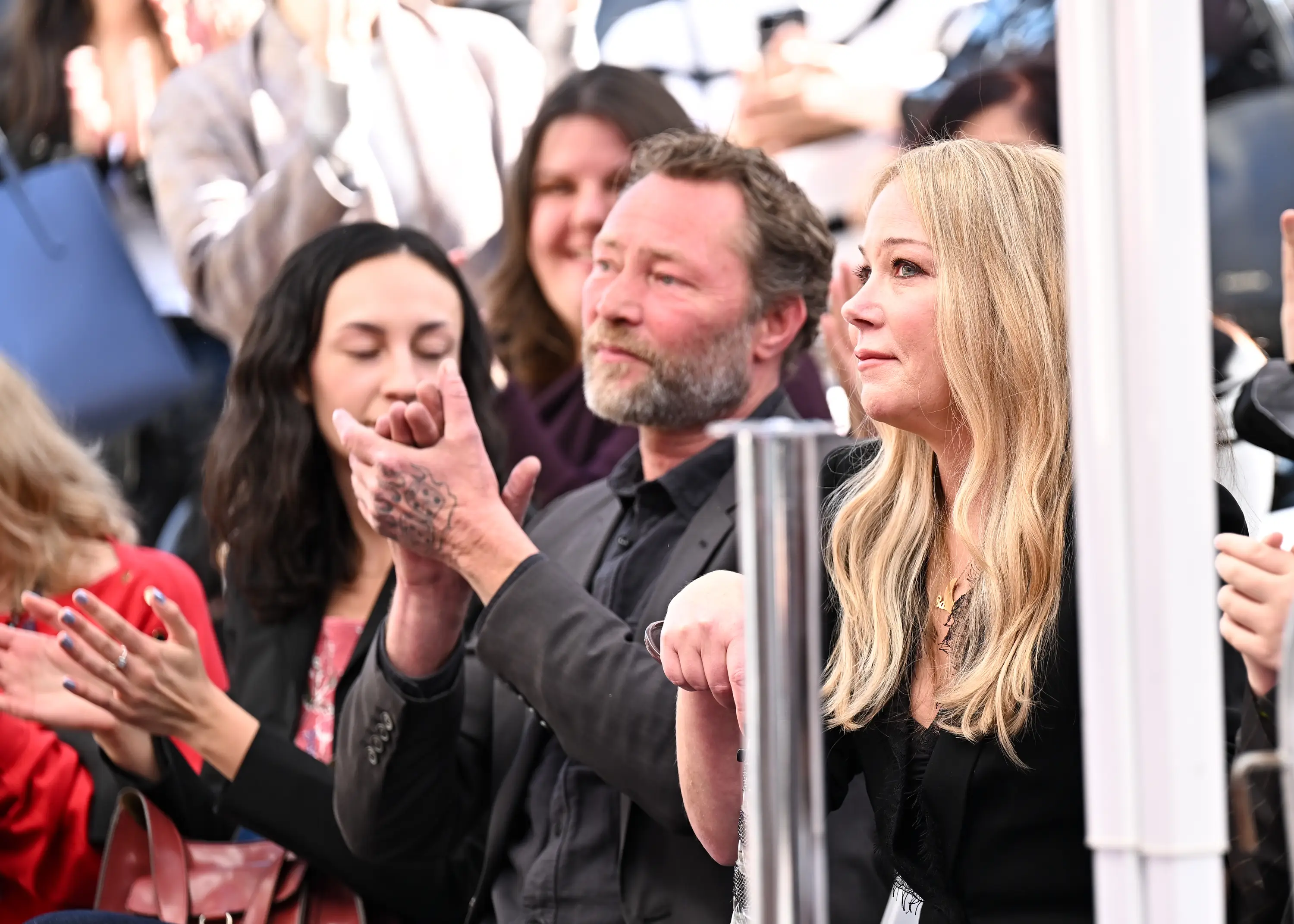 Martyn LeNoble and Applegate at her Hollywood Walk of Fame in 2022 (Michael Buckner/Variety via Getty Images)